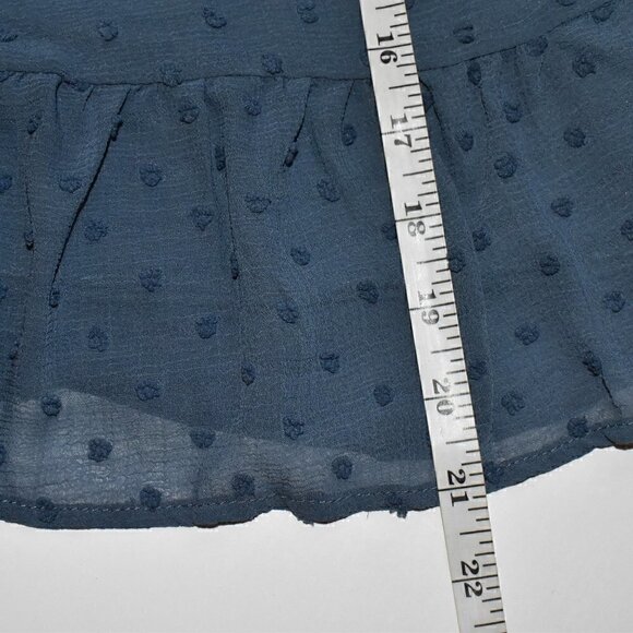 Monteau Swiss Dot Semi Sheer 3/4 Sleeve Blouse Size XS - Picture 5 of 14